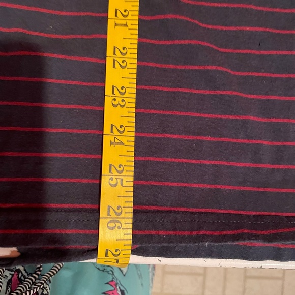 🇦🇺 🩸 Distressed DVNT Striped Tee Shirt Melbourne Blue Red Stripes 🇦🇺 - Picture 11 of 17